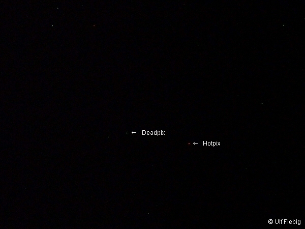 Darkframe mit Hotpix und Deadpix