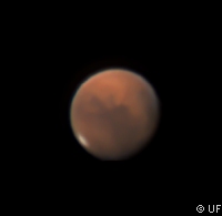 Mars geschärft und Farbe